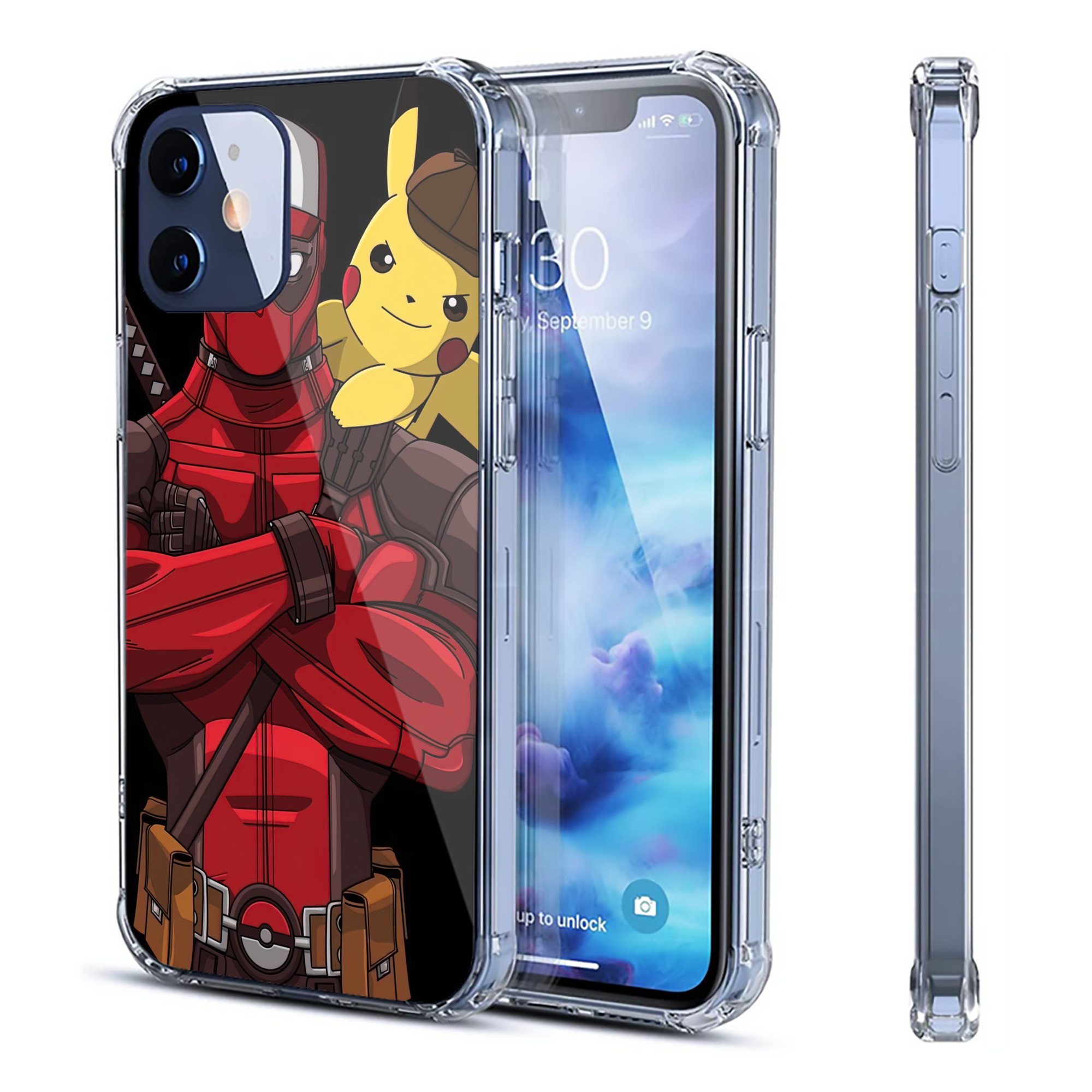 （画像用） Deadpool デッドプール 【iPhone 12シリーズ対応】透明スマホケース（クリアソフトケース）